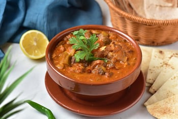 Gut-Healing Eggplant Chickpea Curry with Cardamom-Spiced Quinoa